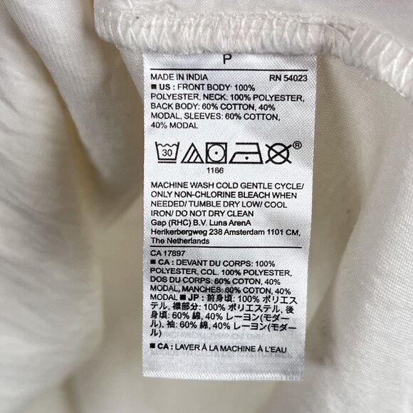 NWT Banana Republic Fast Long Sleeve Ruffle Neck Snow Day Blouse Sz Small - Picture 4 of 6